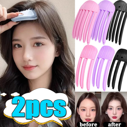 1/2pcs Korean Fluffy Hair Roots Clips Comb Lazy Hair Top Styling Curling Barrel Portable Hairs Clip Volume Wind Sculpting Comb