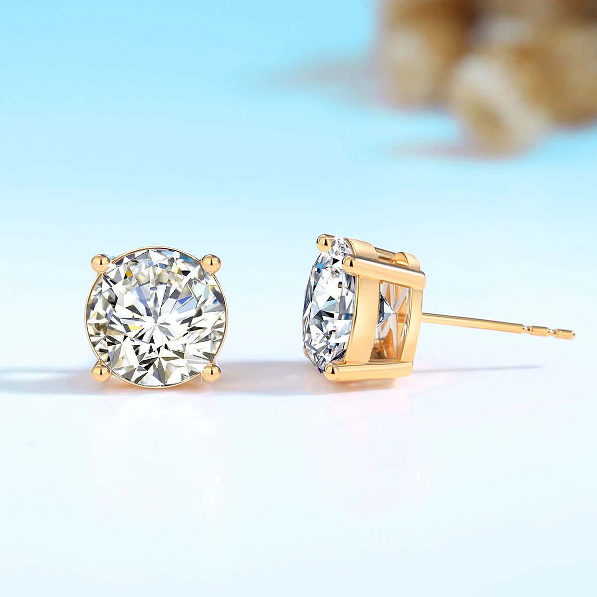 Szjinao 2025 Trending Earrings Moissanite Gold 18k Real Original With Certificate Wedding Luxury Jewelry For Women Wholesale Hot