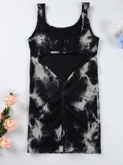 1PCS Backless Yoga Suit U Neck Sleeveless Sports Jumpsuit Solid Colour Threaded Stretch Women Bodysuit Without Bust Pads