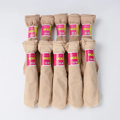 10pairs-50Pairs Transparent Summer Socks Ultrathin Women Nylon Ladies Female Short Ankle Meias Elastic Crystal Spring Silk Sox