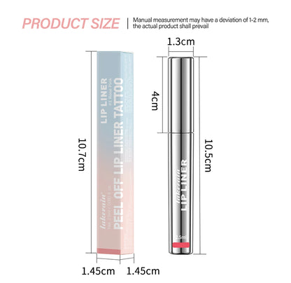 4Color Peel Off Lip Liner Tattoo Waterproof Long Lasting Matte Non-Stick Fading Lip Tint Sexy Red Contour Lips Make Up Cosmetics