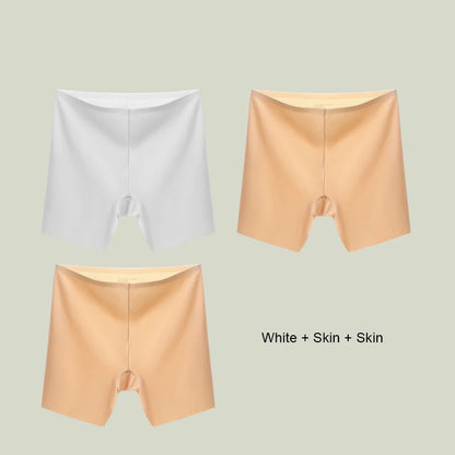 3PCS Women Underwear Slimming Shorts Seamless High Waist Shaper Panties Underware Safety Short Pants Ice Silk Women's Protective