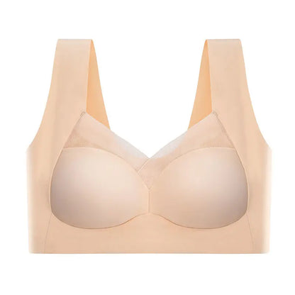 Woman Top Bra Sexy Push Up Bra Seamless Ice Silk Underwear Women Unwired Ring Sleep Lingerie Fitness Sports Bralette Invisible