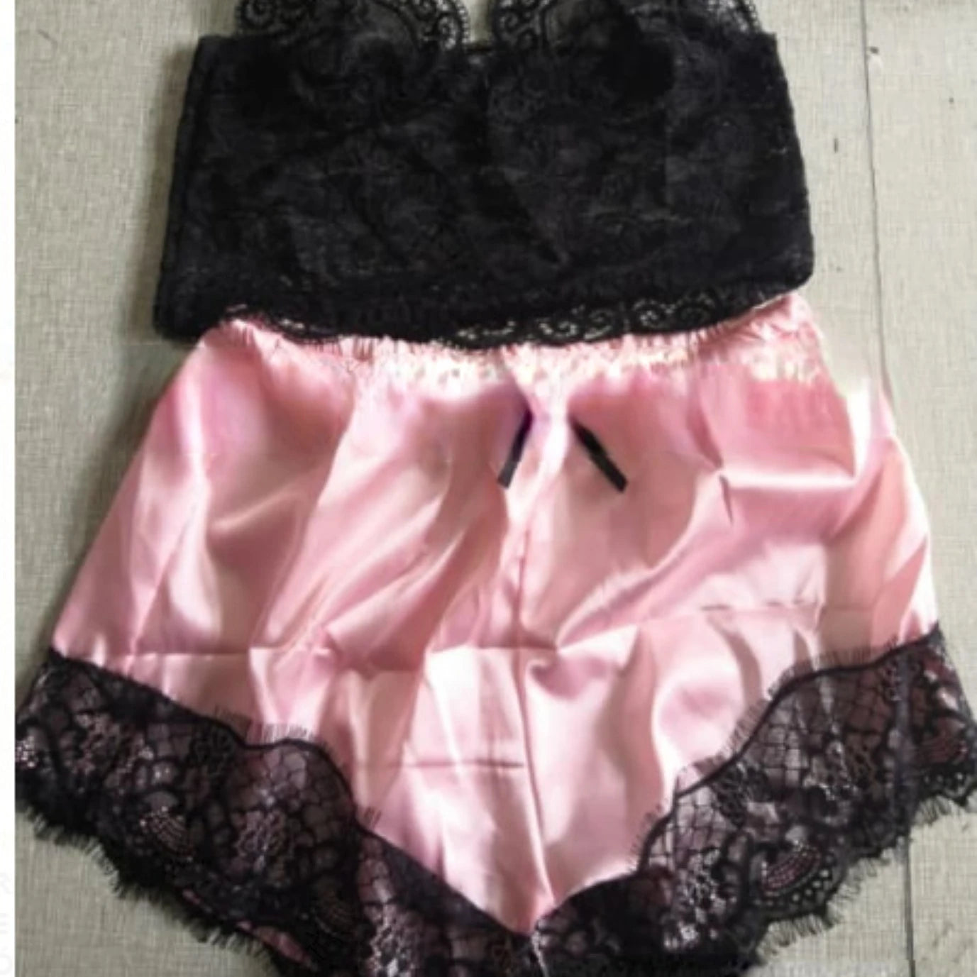 Pajama Sets Sexy Pajamas for Women 2 Pieces Top Shorts Set Sleepwear Clothes Lace Pajamas Underwear Lingerie