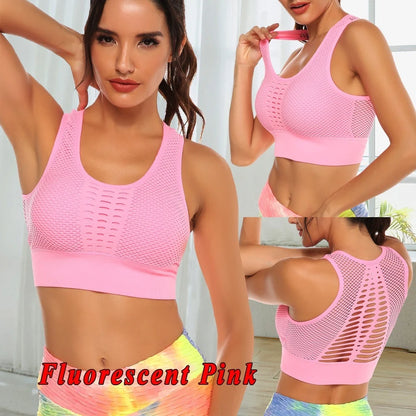 Hot Fitness Women's T-shirts Workout Sports Bra Yoga Vest Backless Solid Quick Dry Running Gym Sport bra Yoga Shirts Tank Top