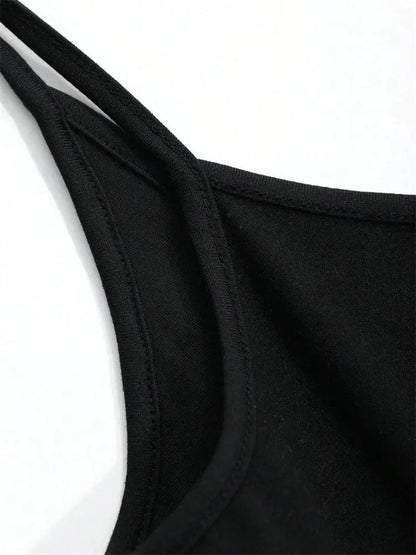 Women Backless Cami Crop Top Summer Solid Color Casual Sleeveless Top Streetwear Y2K Clothes