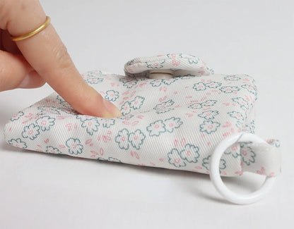 1 Pc Cute Student Coin Purse Card Simplicity Floral Korean Fashion Wallet Card Holder for Girls Portable Cute Small Storage Bag