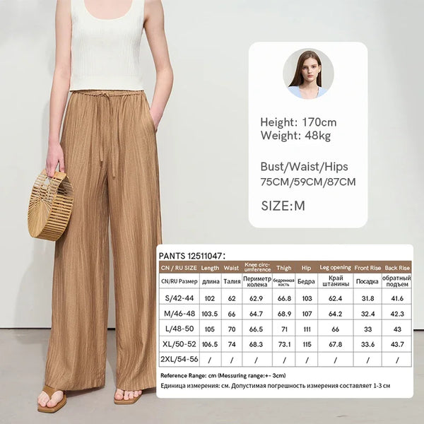 AMII Minimalism Shirt Pants For Women 2025 Spring New Casual Basic Shirt Sold Separate Straight Long Wide Leg Pants 12511048