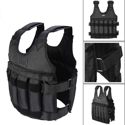15-50kg Adjustable Weight Vest Weighted Fitness Training Set With Steel Plate Weighted Bracelet Ankle Bodybuilding Accessories