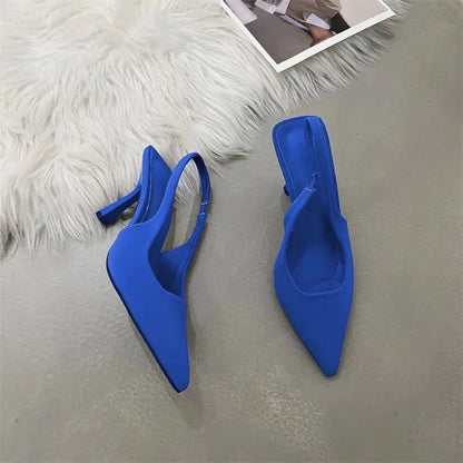2024 Summer New Europe and The United States Large Size Fashion Pointed Sandals Temperament with French Women's Shoes