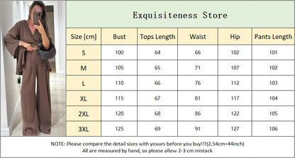 Women Classic Solid Wide Leg Pants Suits Summer Fashion V-neck One Button Loose Blouse Sets Casual Female Daily Streetwear 2025