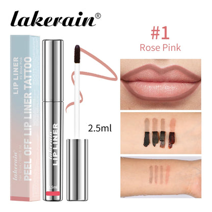 4Color Peel Off Lip Liner Tattoo Waterproof Long Lasting Matte Non-Stick Fading Lip Tint Sexy Red Contour Lips Make Up Cosmetics