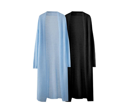 AMII Minimalist Long Sweater Cardigan For Women 2025 Spring New Casual Office Lady Knitted Coats Loose Female Cardigan 12551045