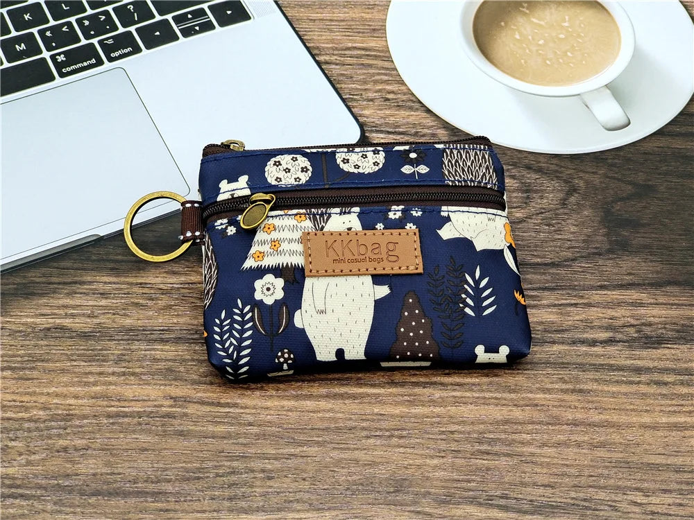 Cute Animals Wallet Zipper Purse Cartoon Small Coin Purse Lightweight Storage Bag Money Bag Key Card Holder For Student Women