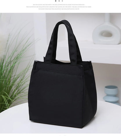 Large Capacity Lunch Bag with Aluminum Foil Insulation for Work, Simple and Practical Top Handle Bag