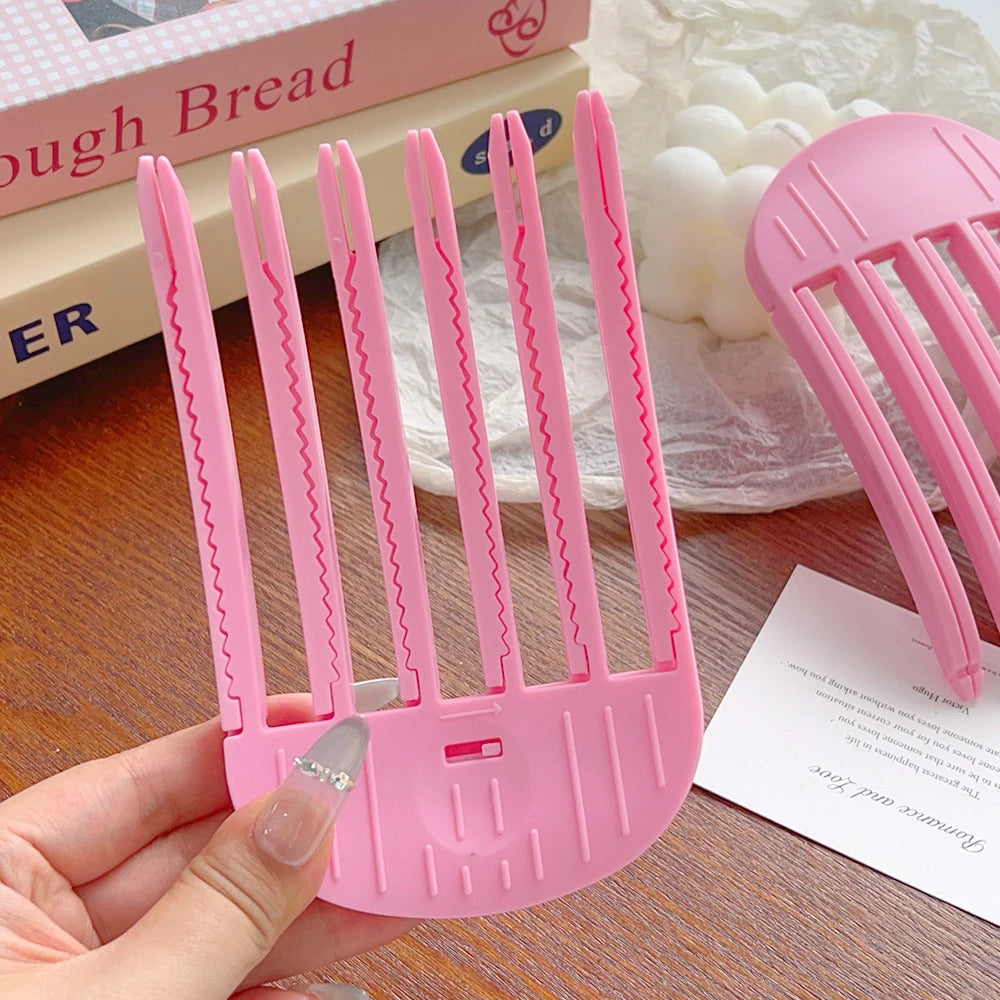 1/2pcs Korean Fluffy Hair Roots Clips Comb Lazy Hair Top Styling Curling Barrel Portable Hairs Clip Volume Wind Sculpting Comb