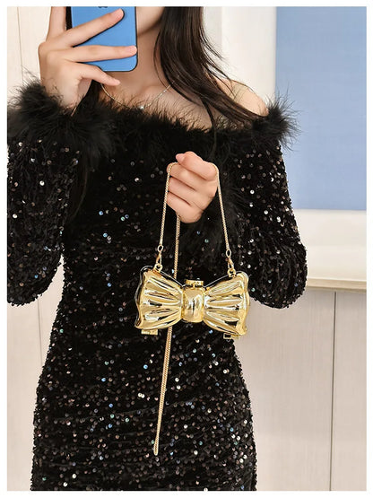 2025 New Summer Lipstick Bags for Women Fashion Pearl Mini Purse Crossbody Bag High Quality Gold Shell Bag Designer Shoulder Bag