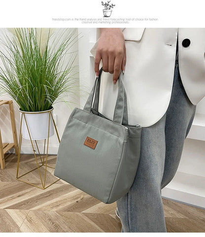 Large Capacity Lunch Bag with Aluminum Foil Insulation for Work, Simple and Practical Top Handle Bag