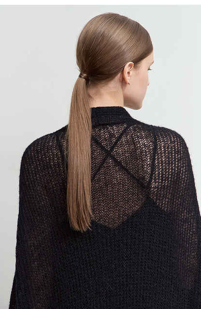 AMII Minimalist Long Sweater Cardigan For Women 2025 Spring New Casual Office Lady Knitted Coats Loose Female Cardigan 12551045