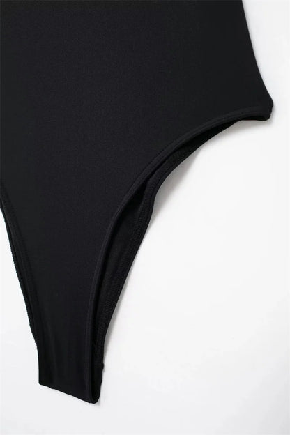 TRAF 2024 Extreme Bodysuit Women off Shoulder Sexy Bodys for Women Black Body One Pieces Sexy Outfits Lingerie Body Suits Woman