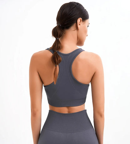 WAREBALL Tank Top Women Female Gym Yoga Bra Padded Sports Bra Removable Workout Push Up Crop Top Fitness Bra Athletic Sportswear