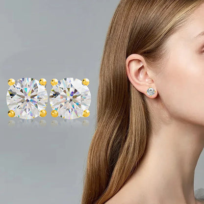 Szjinao 2025 Trending Earrings Moissanite Gold 18k Real Original With Certificate Wedding Luxury Jewelry For Women Wholesale Hot