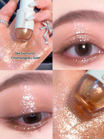 Cappuvini Star Dots eye shadow Liquid Pearlescent Fine Flashing Easy to Dizzy High gloss Cubs Bowling Ball Liquid eye shadow
