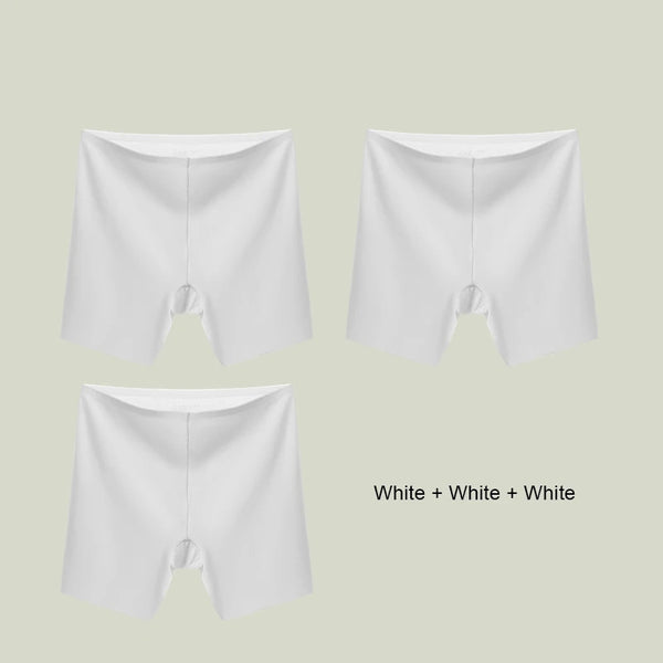 3PCS Women Underwear Slimming Shorts Seamless High Waist Shaper Panties Underware Safety Short Pants Ice Silk Women's Protective