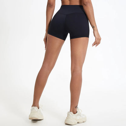 Hearuisavy Running Sports Shorts Women Buttock Lift Gym Leggings Women Cycling Slim Fit Workout Shorts High Waist Yoga Shorts