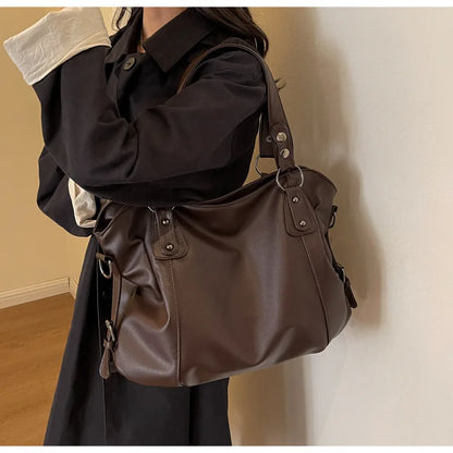 Soft Interior Compartment Shoulder Bags 2025 High Quality Contrasting Colors Bags for Women Fashion Zipper Pu Women's Handbags