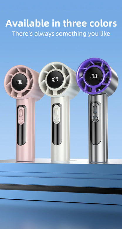 Xiaomi Handheld Portable Fan 100 Wind Speeds Adjustable Usb Charging Mini Outdoor Portable Turbo Long-lasting High Speed Fan