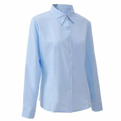 Women's Long Sleeve Blouse Office Ladies Tops Button Up Shirts 2025 Fashion Casual Shirt Long Sleeved Blouse White Shirt Women