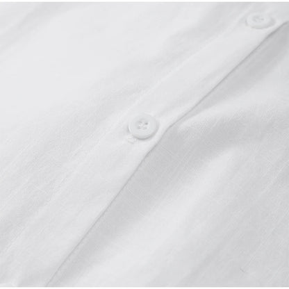 Classic Solid Shirt Pants Set Women Casual Loose Long Sleeved Lapel Elastic Waist Two Piece Suit 2025 New Summer Street Outfit