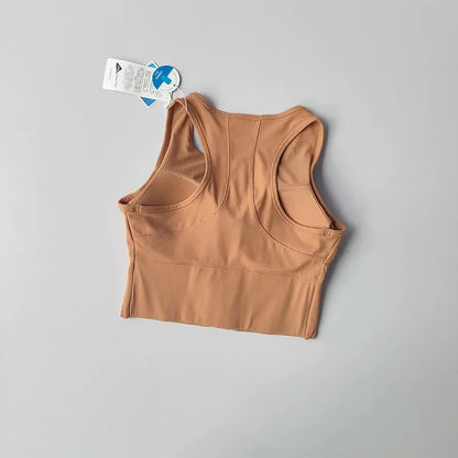 Women's High Impact Sports Bra Top Front Zipper Breathable Shockproof Fitness Vest for Running Gym Wear Yoga Brassiere