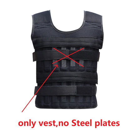 20kg Loading Weighted Vest Adjustable Loading Weight Jacket Boxing Running Sling Weight Training Workout Fitness Exercise Vest