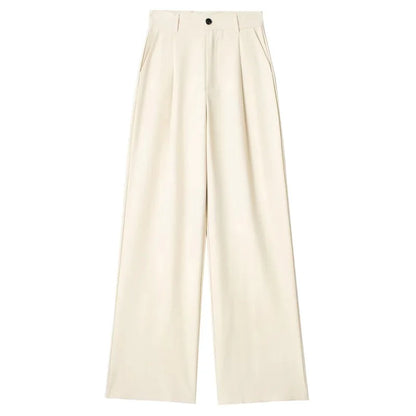 TRAF Women's Formal Pants Office Wear Women Striped Grey Black Pants Woman High Waist Baggy Suit Pants Casual Wide Leg Trousers