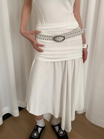 Bohemian Rivet Belt Women 2024 New High-End Design Niche With Dress Y2K Belt Trend
