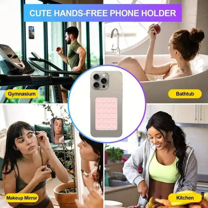 Silicone 24 Suction Phone Holder Multifunctional Suction Cup Mat Wall Stand Anti-Slip Single Sided Case Glue Mount Back Stickers