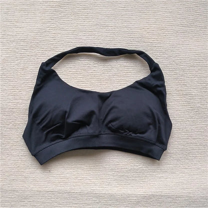 HBC Women's Sports Bra High Elastic Halter Top Push-up Fitness Workout Underwear Seamless Gym Tops Yoga Bra