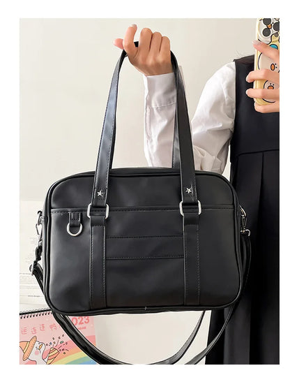 Japanese Style JK Bag Women High School Student Uniform Bag PU Leather Shoulder Bag Women Simple Handbags Crossbody Bags Itabag