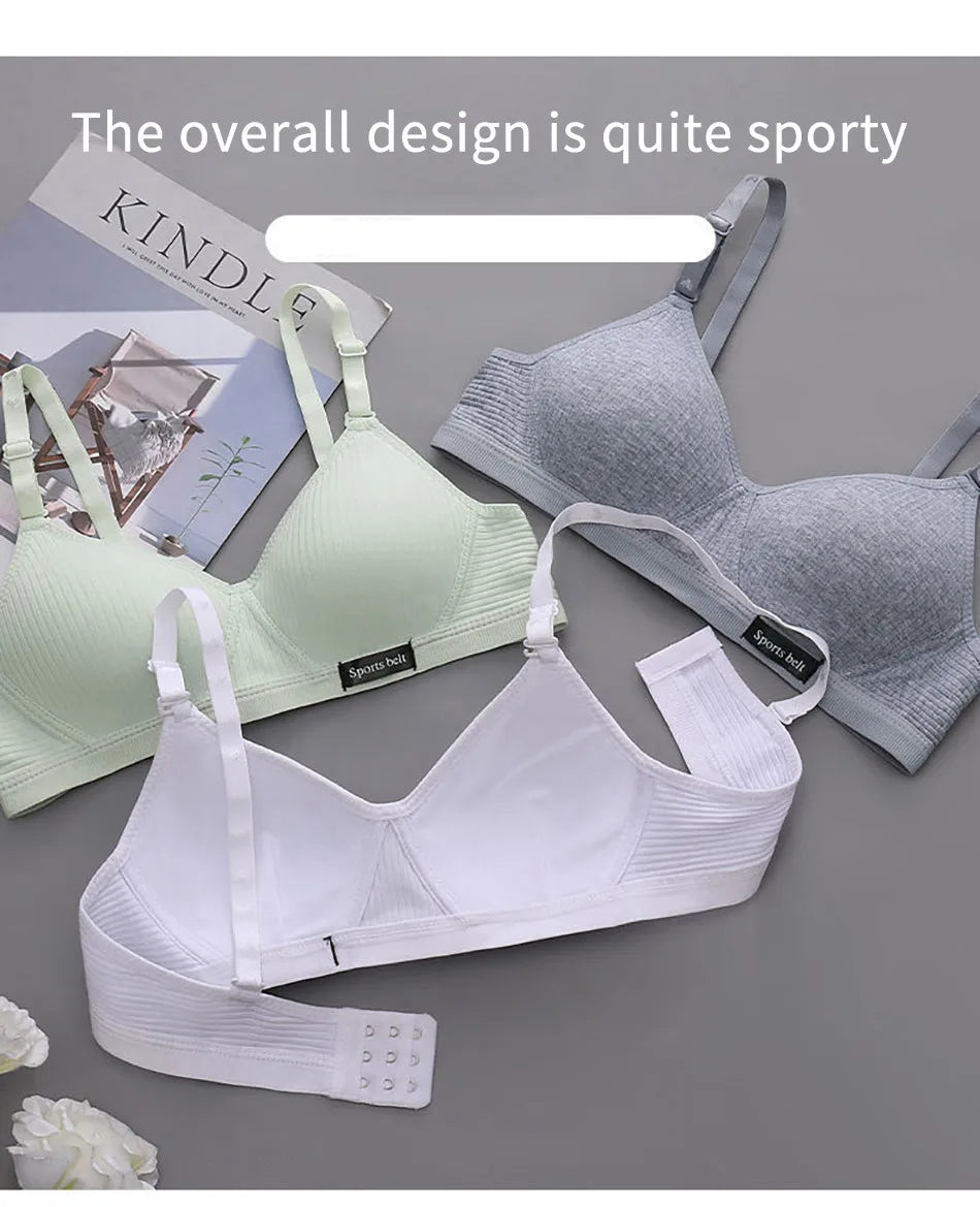 Girl Training Bras Cotton Underwear Back Buckle Design Bralette Adolescent Comprehensive Breathable Teenager Girl Sport Tops Bra