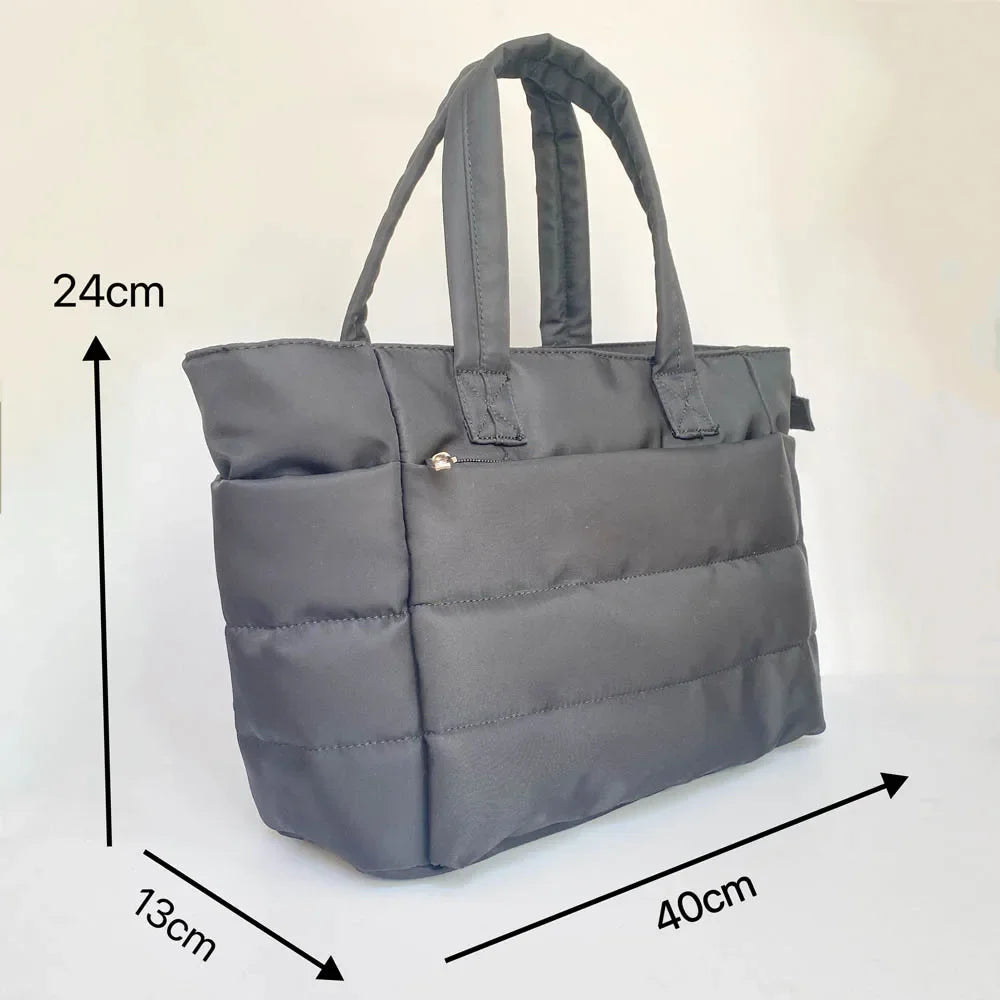 2025 New Women Fashion Shopping Bag Large Capacity Nylon Retro Shoulder Bag Leisure Outdoor Simple Handbag