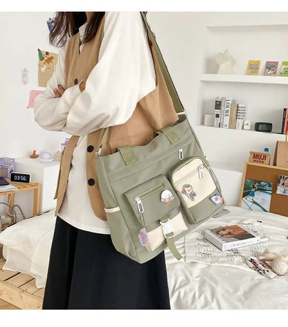Waterproof Canvas Women Handbags Shoulder Bags Nylon Ladies Tote Messenger Bag Oxford Handbag Cross body Bags for Girls Satchels