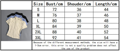 Women Summer Slim Yoga Tops Stand Collar Full Zipper Short Sleeves Shirts Solid Workout Clothes Gym Running Coats Lady Casual