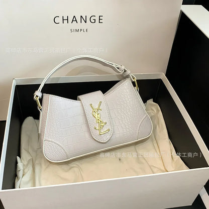 Texture Stone Patterned Armpit Bag 2025 New Simple Single Shoulder Women's Bag Temperament Crossbody Bag Small Fragrance Style